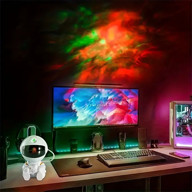 New Led Sky Nebula Atmosphere Lamp Home Star Light Astronaut Galaxy Projector Smart Astronaut Star Moving Starry Sky Night Light Star Projector Spaceman Projector