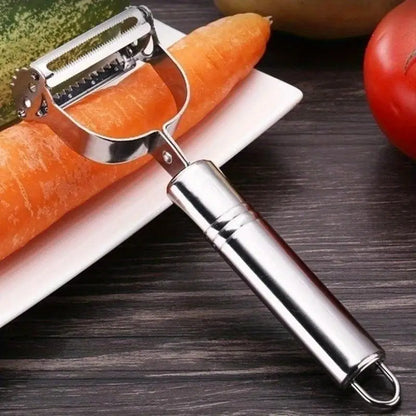 1 stainless steel vegetable peeler with multifunctional fruit and potato grater for cooking and rest, kitchen tool for restaurants that does not require manual charging