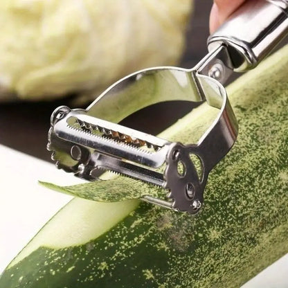 1 stainless steel vegetable peeler with multifunctional fruit and potato grater for cooking and rest, kitchen tool for restaurants that does not require manual charging