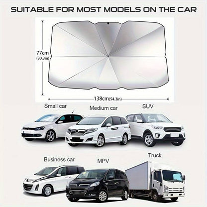 Protect Your Car from the Sun with a Portable, Foldable Car Windshield Sunshade