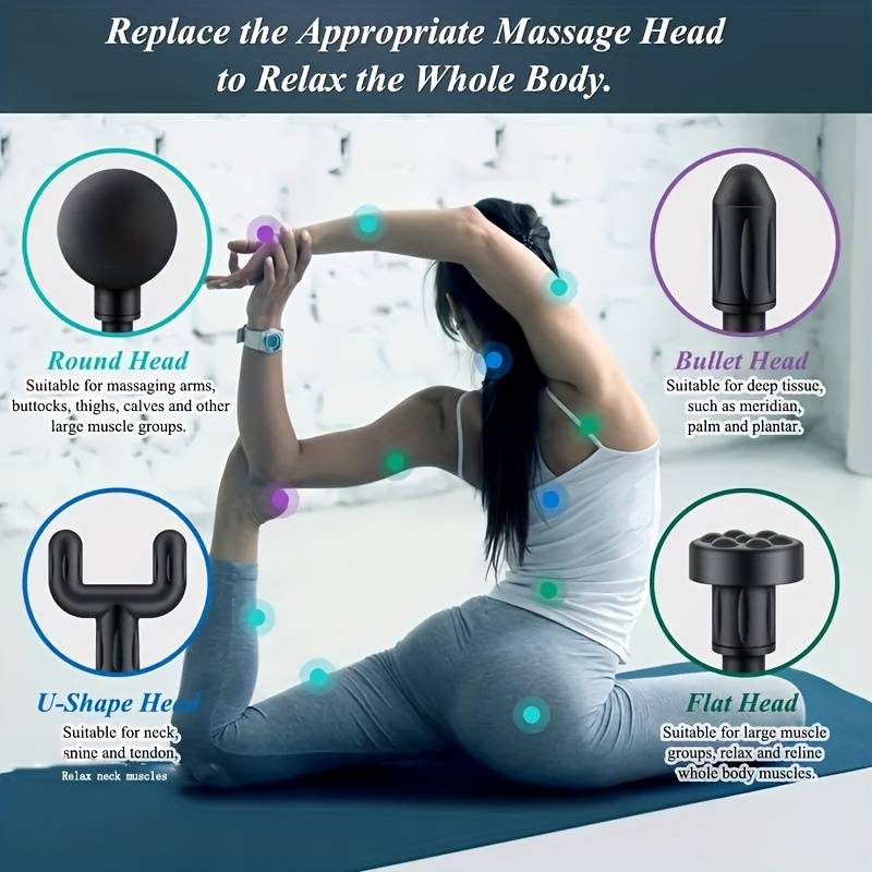 One Massage Gun: Deep Tissue Muscle Percussion Massager, Suitable for Body, Back, and Neck Relaxation, Ultra-Compact and Elegant Design, High Torque Power Source