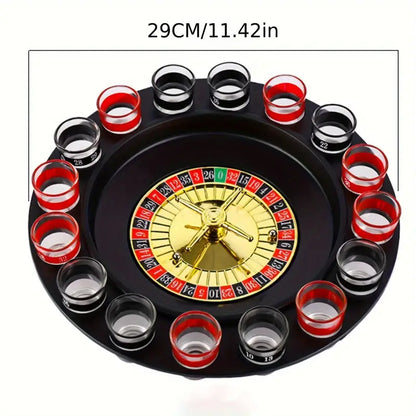 16 Cup Roulette Drinking Game Set - Perfect for Bars, Nightclubs & KTV Parties - Durable Plastic