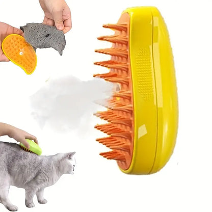 Cleaning and Massage Combs, Rechargeable Cat Comb Floating Hair Removal Comb, Pet Grooming Cat Hair Grooming Brush Pet Steam Brush for Cats and Dogs Electric Spray Massager to Detangle Hair and Remove Shedding