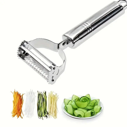 1 stainless steel vegetable peeler with multifunctional fruit and potato grater for cooking and rest, kitchen tool for restaurants that does not require manual charging