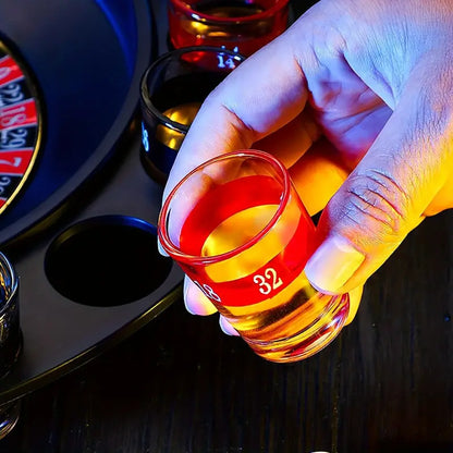 16 Cup Roulette Drinking Game Set - Perfect for Bars, Nightclubs & KTV Parties - Durable Plastic