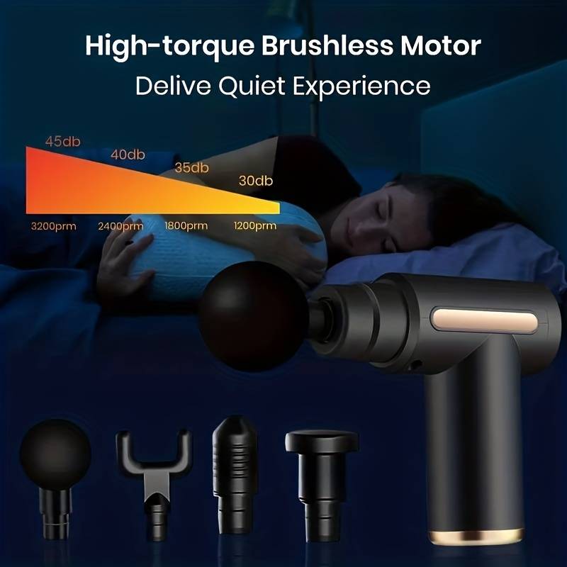 One Massage Gun: Deep Tissue Muscle Percussion Massager, Suitable for Body, Back, and Neck Relaxation, Ultra-Compact and Elegant Design, High Torque Power Source