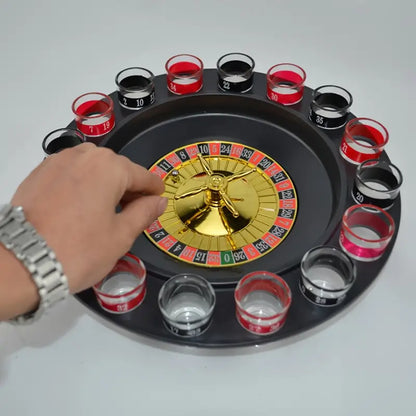 16 Cup Roulette Drinking Game Set - Perfect for Bars, Nightclubs & KTV Parties - Durable Plastic