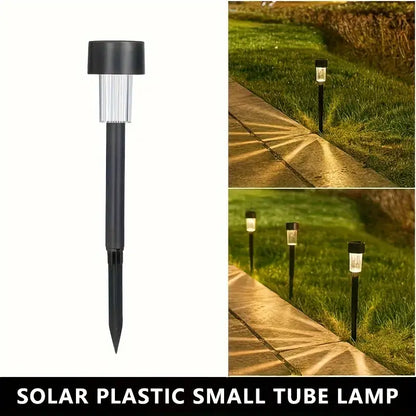 10pcs Black Outdoor Solar Lawn Lamps, Garden Decoratives Night Lights, 1LED Outdoor Aquatic Smart Light Control, Patio Lamp Suitable for Garden, Park Block, Villa Decoration and More