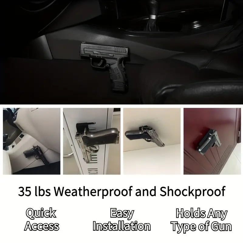 Gun Magnet, Gun Holder, Magnetic Conceal Mount for Pistols, Rifles and Shotguns for Men and Women | Hidden Storage for Vehicle, Car