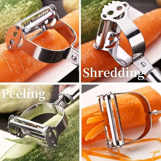 1 stainless steel vegetable peeler with multifunctional fruit and potato grater for cooking and rest, kitchen tool for restaurants that does not require manual charging